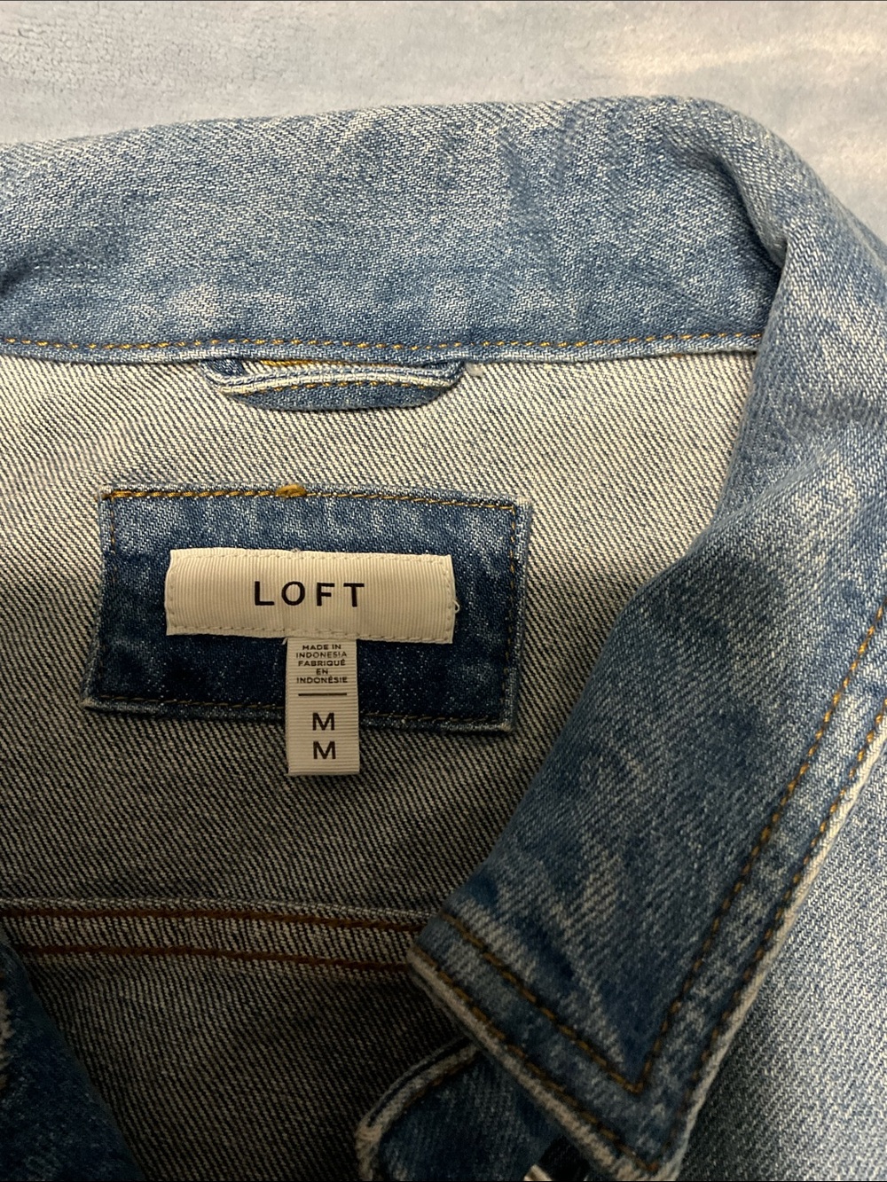 LOFT Light Blue Denim Jacket - Picture 2 of 3